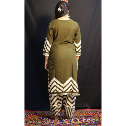 Mehndi Green Farshi Salwar Set