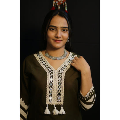 Mehndi Green Farshi Salwar Set