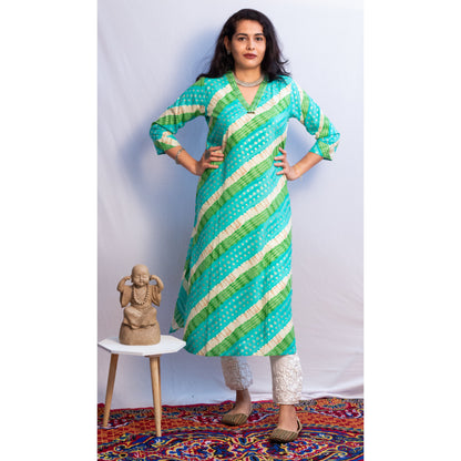 Green Embroidered Kurti