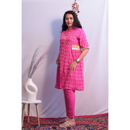 Falguni Rani Pink Embroidered Co-ord Set