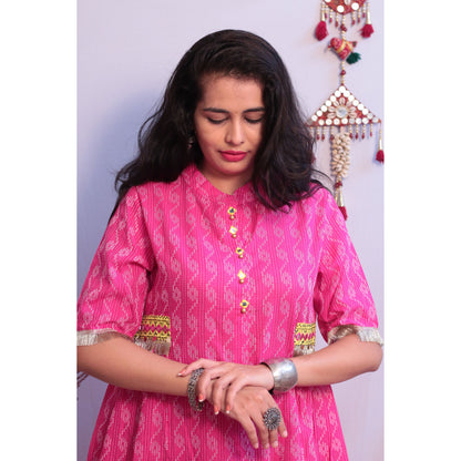 Falguni Rani Pink Embroidered Co-ord Set