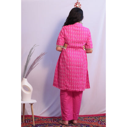 Falguni Rani Pink Embroidered Co-ord Set