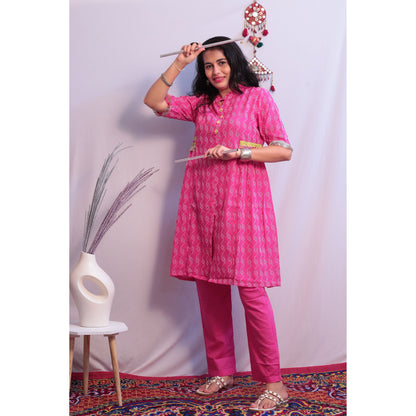 Falguni Rani Pink Embroidered Co-ord Set