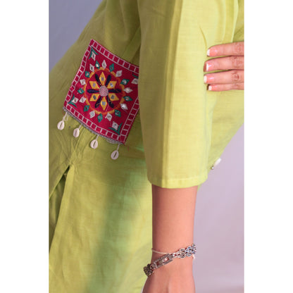 Eesha Green Embroidered Co-ord Set