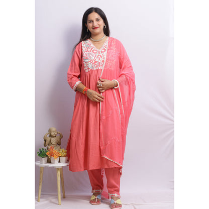 Jheel Embroidered Suit Set