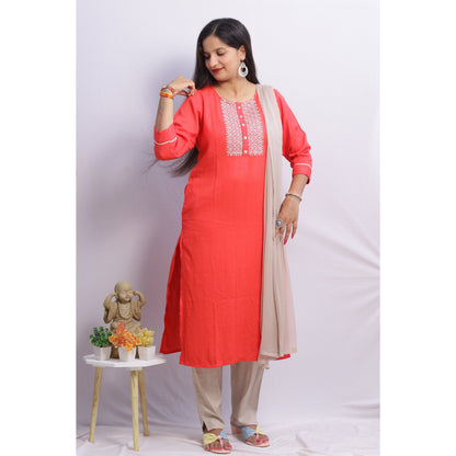 Haina Embroidered Suit Set