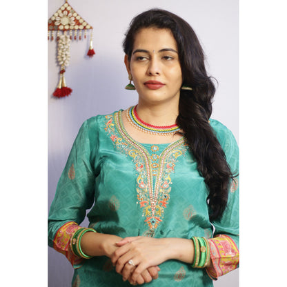 Iqra Green Suit Set
