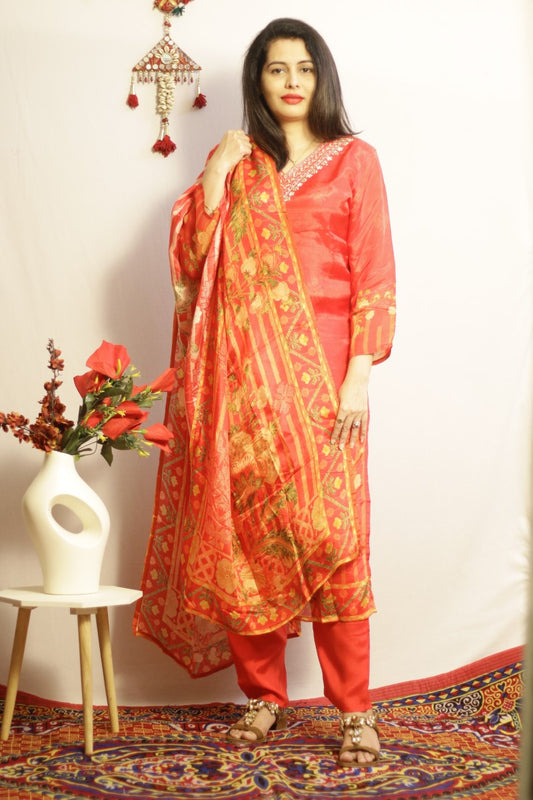 Ziva Red Suit Set