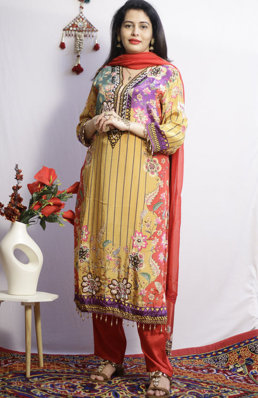 Riva Multicolour Suit Set