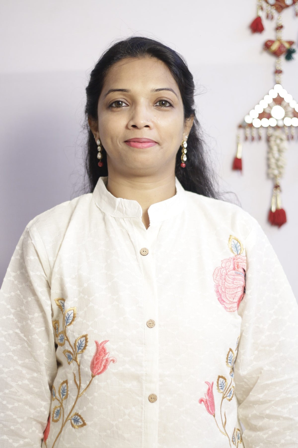 Beige Embroidered Co-ord Set