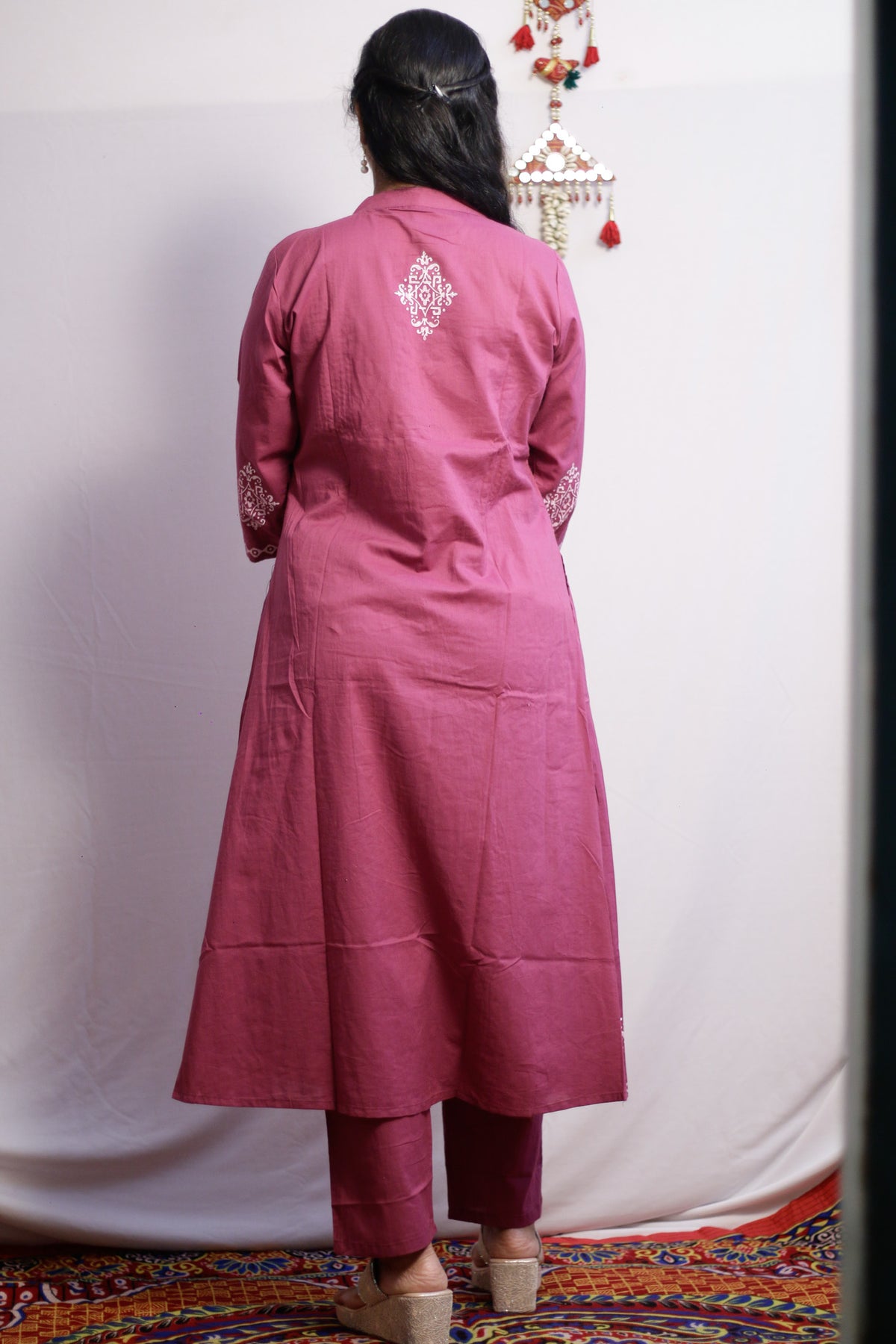 Purple Embroidered Co-ord Set