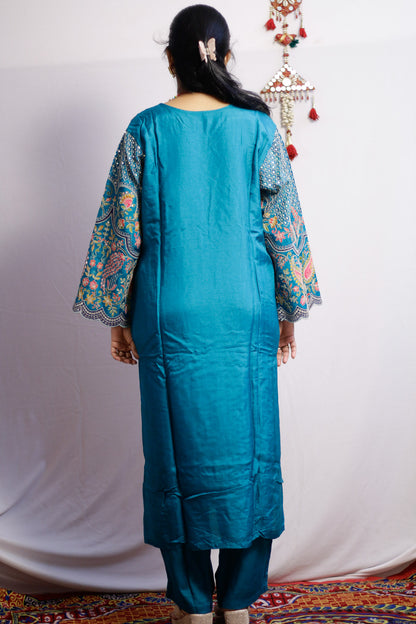 Rama Green Embroidered Suit Set
