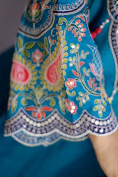 Rama Green Embroidered Suit Set