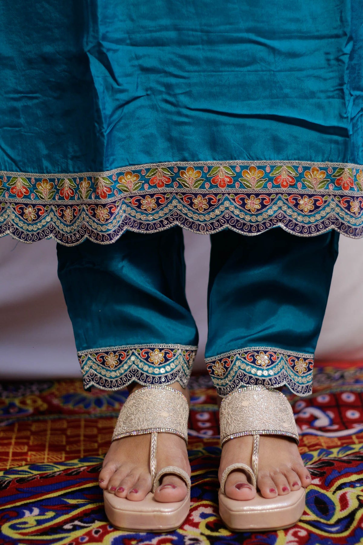Rama Green Embroidered Suit Set
