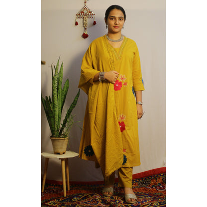 Yashi Mustard Yellow Suit Set