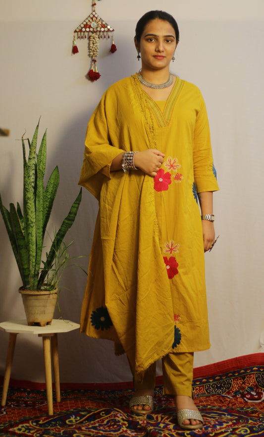Yashi Mustard Yellow Suit Set