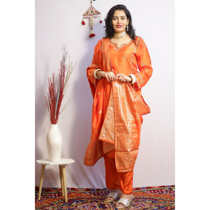 Revati Orange Suit Set