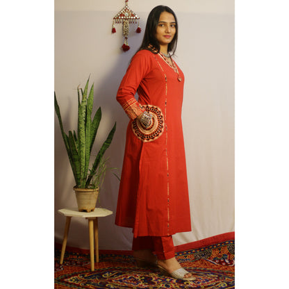 Round Pocket Rust Suit Set