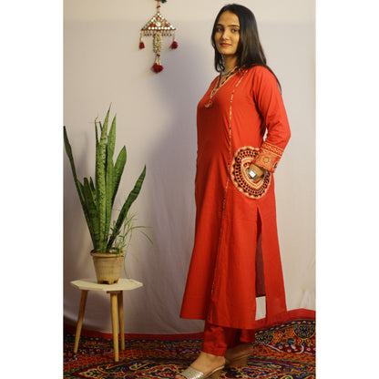 Round Pocket Rust Suit Set