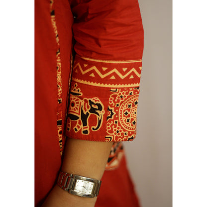 Round Pocket Rust Suit Set
