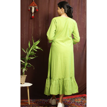 Swan Green Dress