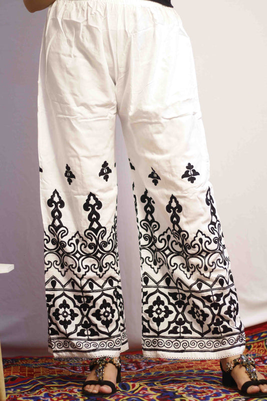 White on Black Pallazo