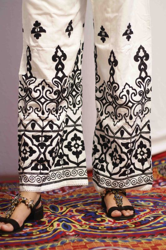 White on Black Pallazo