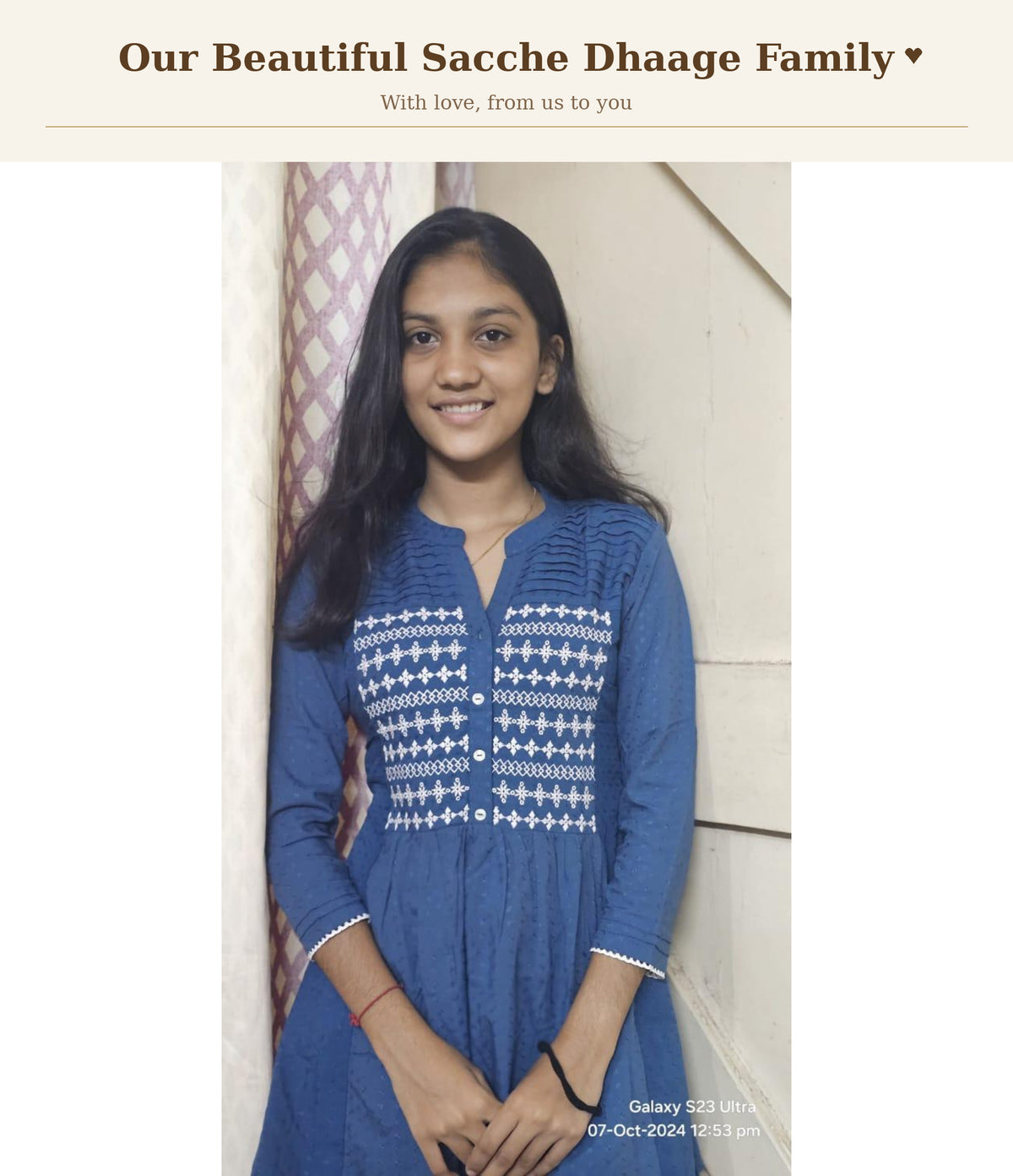 Fiona Royal Blue Short Kurti