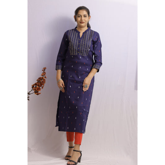 Embroidered Blue Kurti